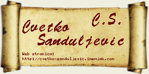 Cvetko Sanduljević vizit kartica